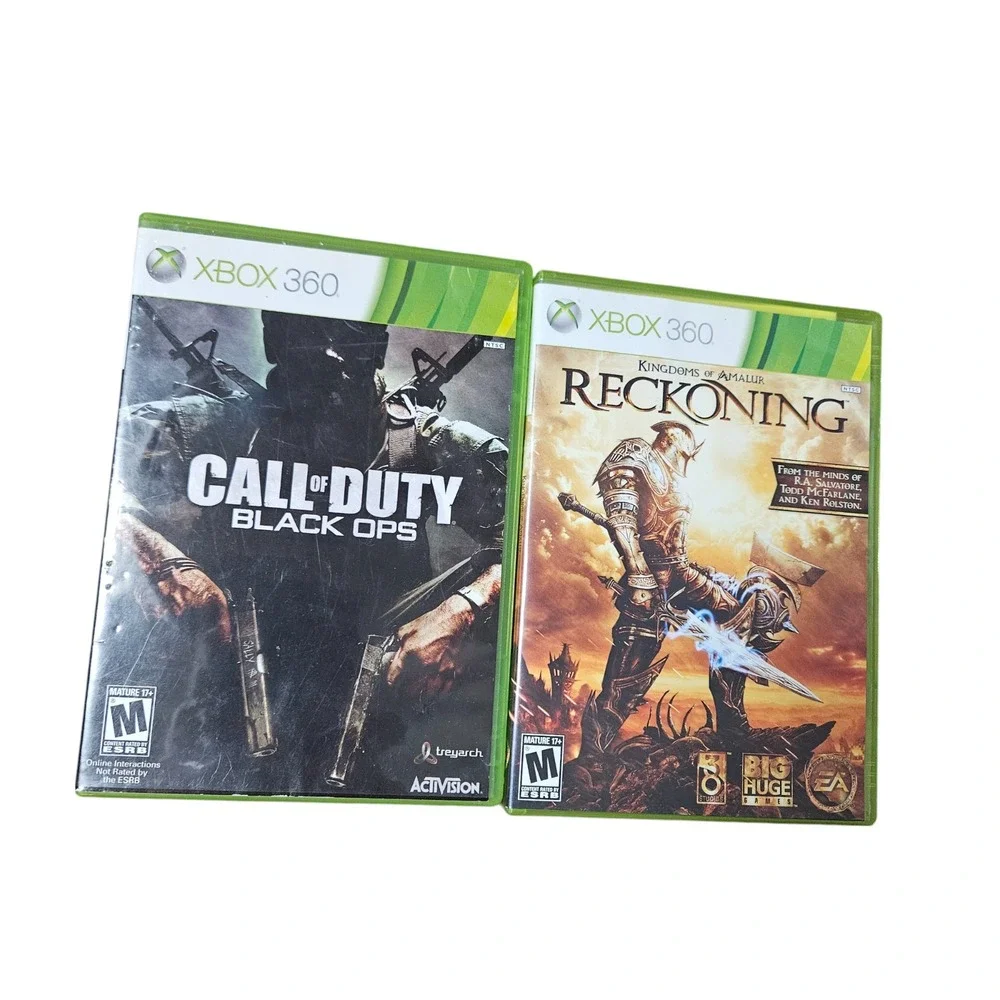Lot of 2 Xbox 360 Games: Call of Duty Black Ops & Kingdoms of Amalur Reckoning‎